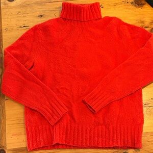 Todd Snyder Cozy Red Turtleneck Sweater